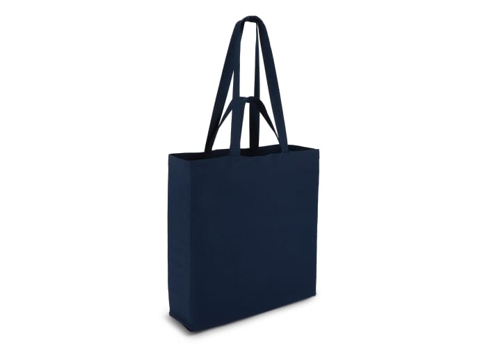 Sac publicitaire coton anses longues et courtes 140g Bleu foncé